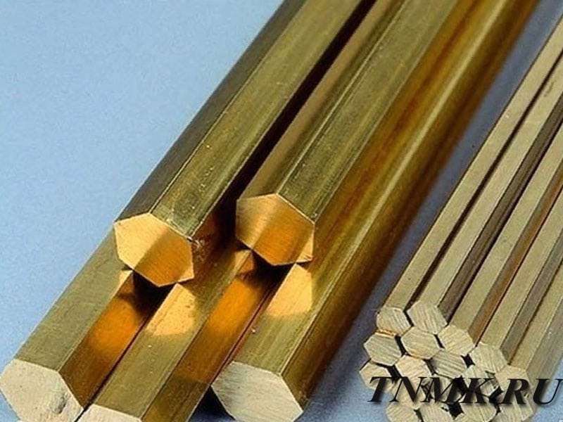 Шестигранник латунный 9 мм Л63 ГОСТ 2060-2006 купить в Нижнем Тагиле